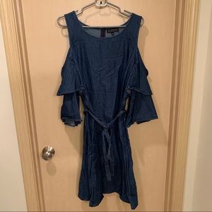 Eloquii Demin Dress with Statement Sleeves